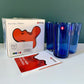 Boxed Vintage Iittala Alvar Aalto Savoy Ultramarine Blue Glass Vase 98mm