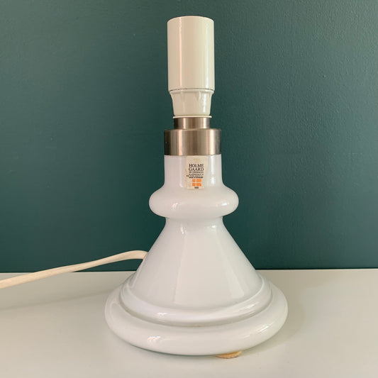 Vintage Holmegaard Royal Copenhagen Carine Danish White Glass Table Lamp