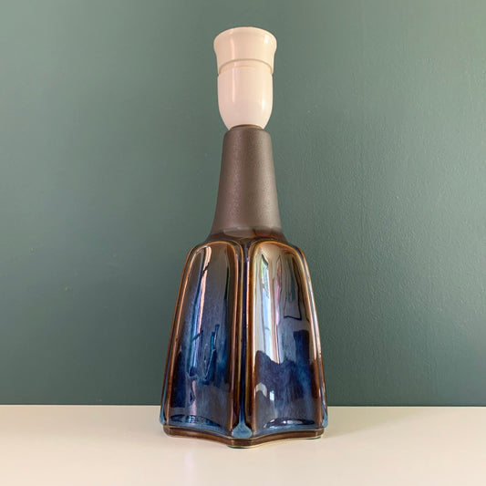 Soholm Pottery Danish Blue Ceramic Table Lamp 1960s 1970s 1031