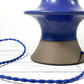 Danish Haresfur Pottery Blue UFO Table Lamp Palshus Ceramic Vintage Scandinavian Lighting Retro Atomic Era Design - Scandiwegians