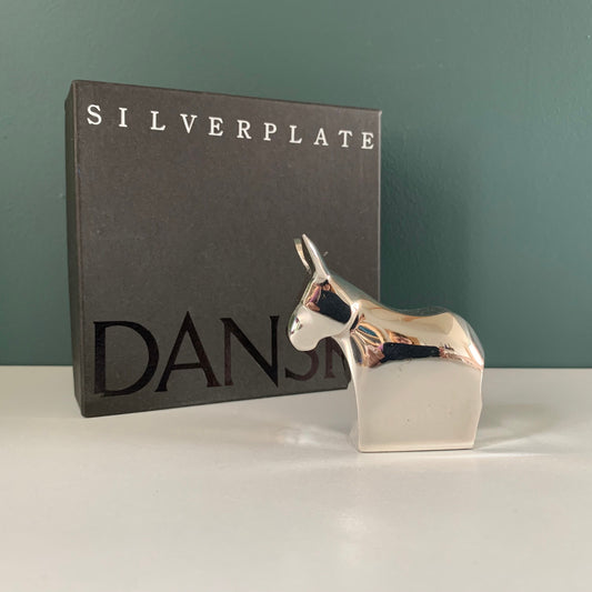Dansk Silver Donkey Paperweight Swedish Danish Designs Gifts Office Work Job Presents