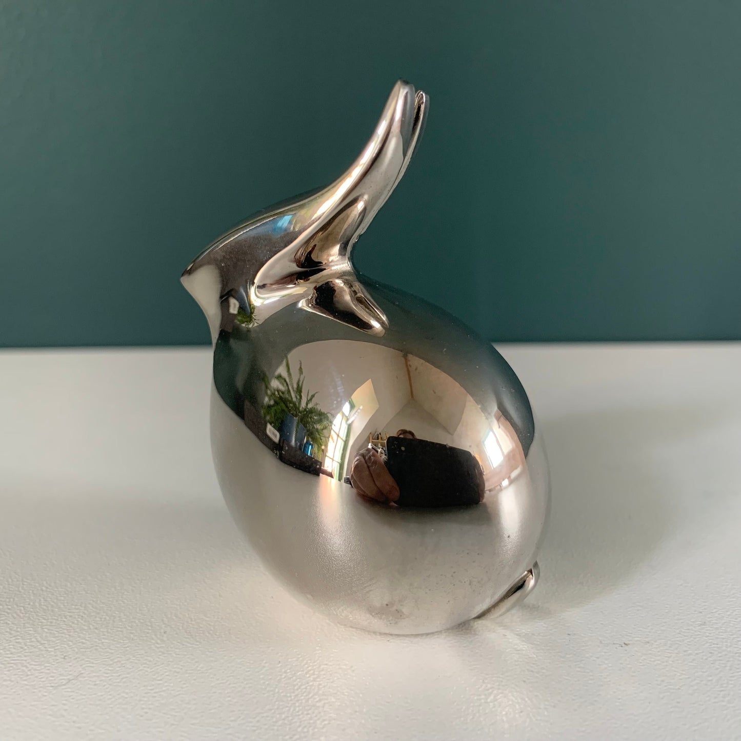 Dansk Silver Bunny Rabbit Paperweight Boxed Danish Designs Gifts Office Work Job Presents Retro