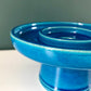 Kahler Danish Pottery Turquoise Blue Ceramic Candle Holder 1960s 1970s