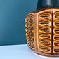 Soholm Pottery Caramel Licorice Danish Ceramic Table Lamp Light 1054