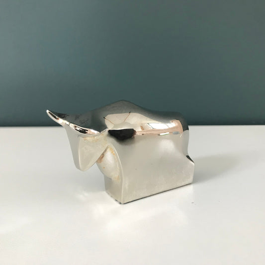 Dansk Designs Bull Paperweight Silver Danish Swedish Style Office Work Gifts Presents
