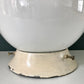 Vintage British Opal White Glass Ball Flush Ceiling Lamp Light 1950s 1960s - UK ONLY