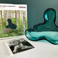 Boxed Iittala Alvar Aalto Savoy Petrol Blue Glass Dish 136mm Scandinavian Iconic Design