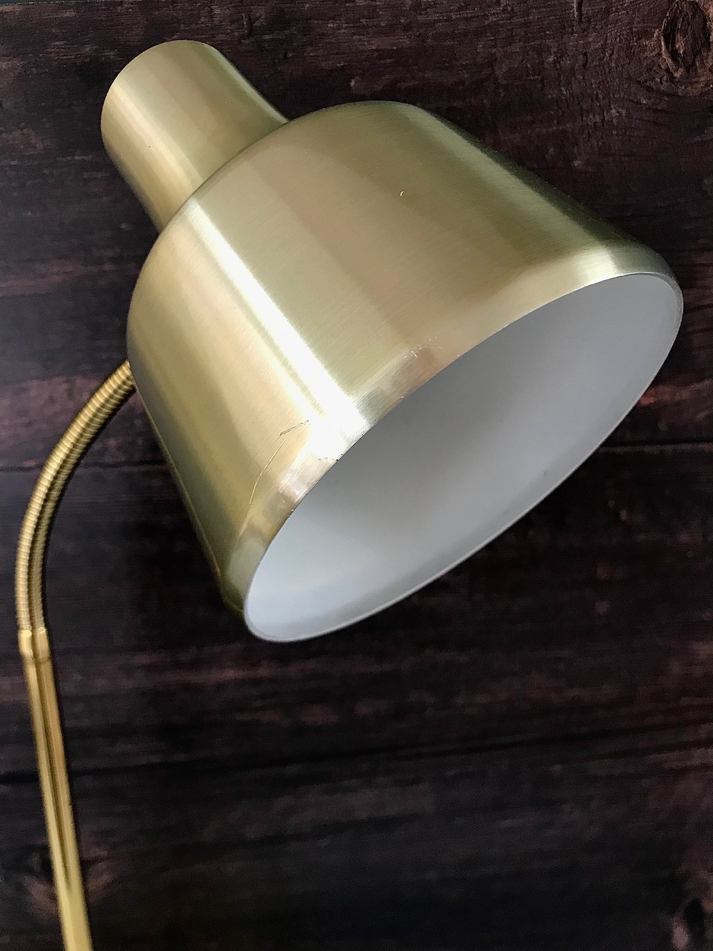 Vintage Danish Brass Desk Office Lamp Retro Gold Design 1960s 1970s