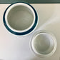 Stavanger Norway Lidded Petrol Blue Ceramic Jar Vintage Scandinavian Herring Pot