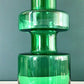 Riihimaki Emerald Green Cog Glass Vase 1960s 1970s Camshaft Industrial Style Finnish Retro