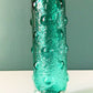Riihimaki Finnish Turquoise Aqua Emerald Jade Green Glass Vase 1960s 1970s 1462