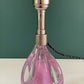 Vintage Pink Glass Table Lamp 1960s 1970s Val St Lambert Murano