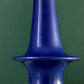 LARGE Danish Haresfur Pottery Blue UFO Table Lamp Palshus Ceramic Vintage Retro Atomic Era Design