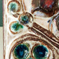 Soholm Pottery Danish Ceramic Wall Relief Turquoise Retro Vintage 1960s 1970s
