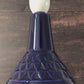 Soholm Danish Blue Table Lamp 1960s Pottery Scandi Bedside Light 3323