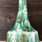Vintage Emerald Green Ceramic Table Lamp 1960s 1970s Turquoise Jade Pottery