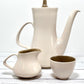 Poole Pottery Coffee Pot Creamer Sugar Bowl British English 1960s Twintone - Scandiwegians