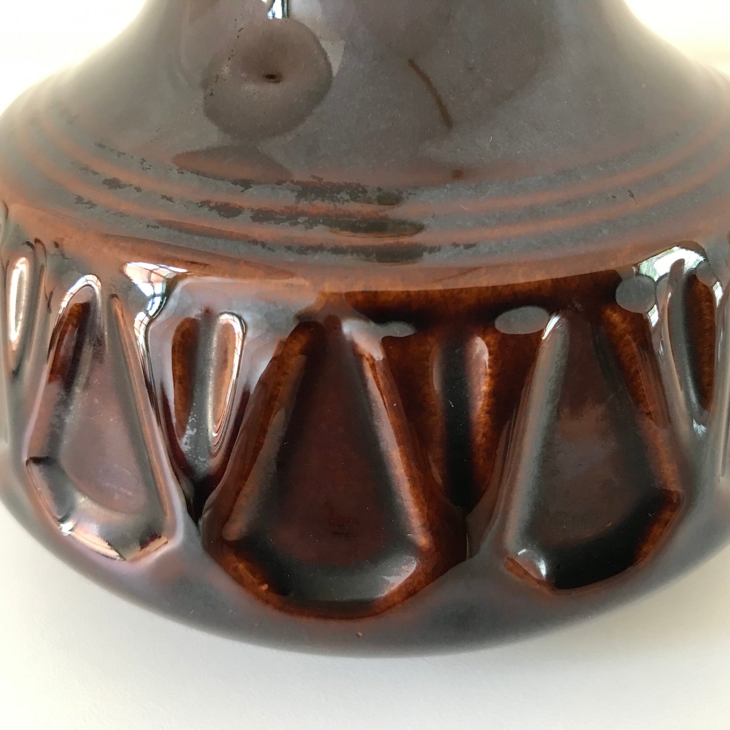 Soholm Pottery Brown Danish Ceramic Table Lamp 1970s 1202