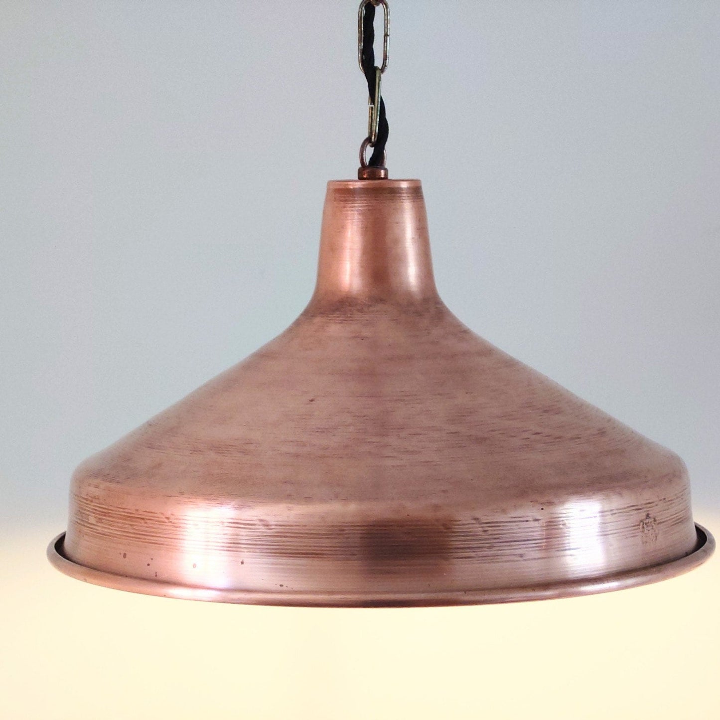 Danish Solid Copper Industrial 1960s Pendant Lamp Ceiling Light Scandinavian Retro