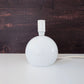 Vintage Danish White Metal Ball Table Lamps Retro 1980s Bedside Table Lights