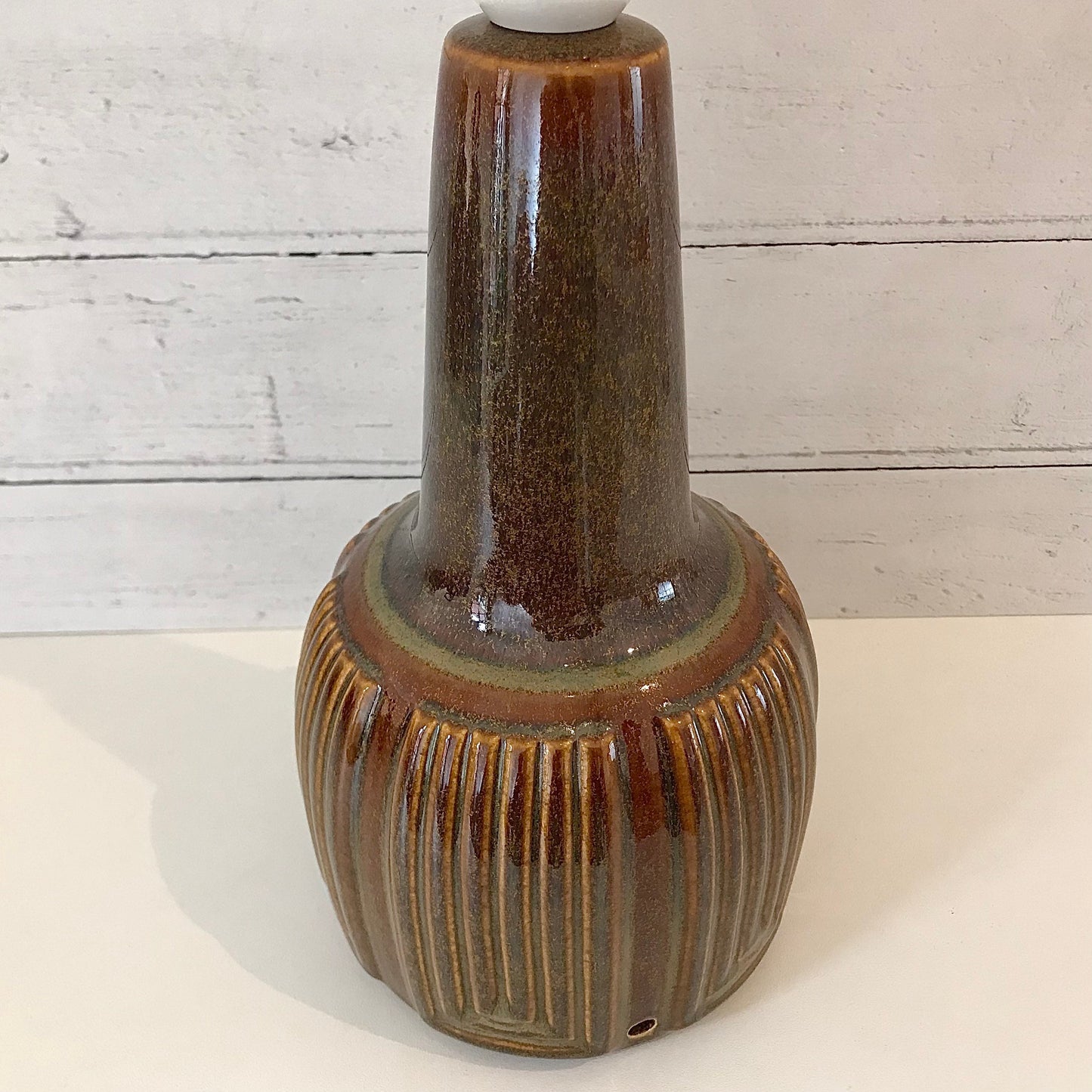 Soholm Pottery Gold Purple Danish Table Lamp 1960s Retro Scandinavian 1039