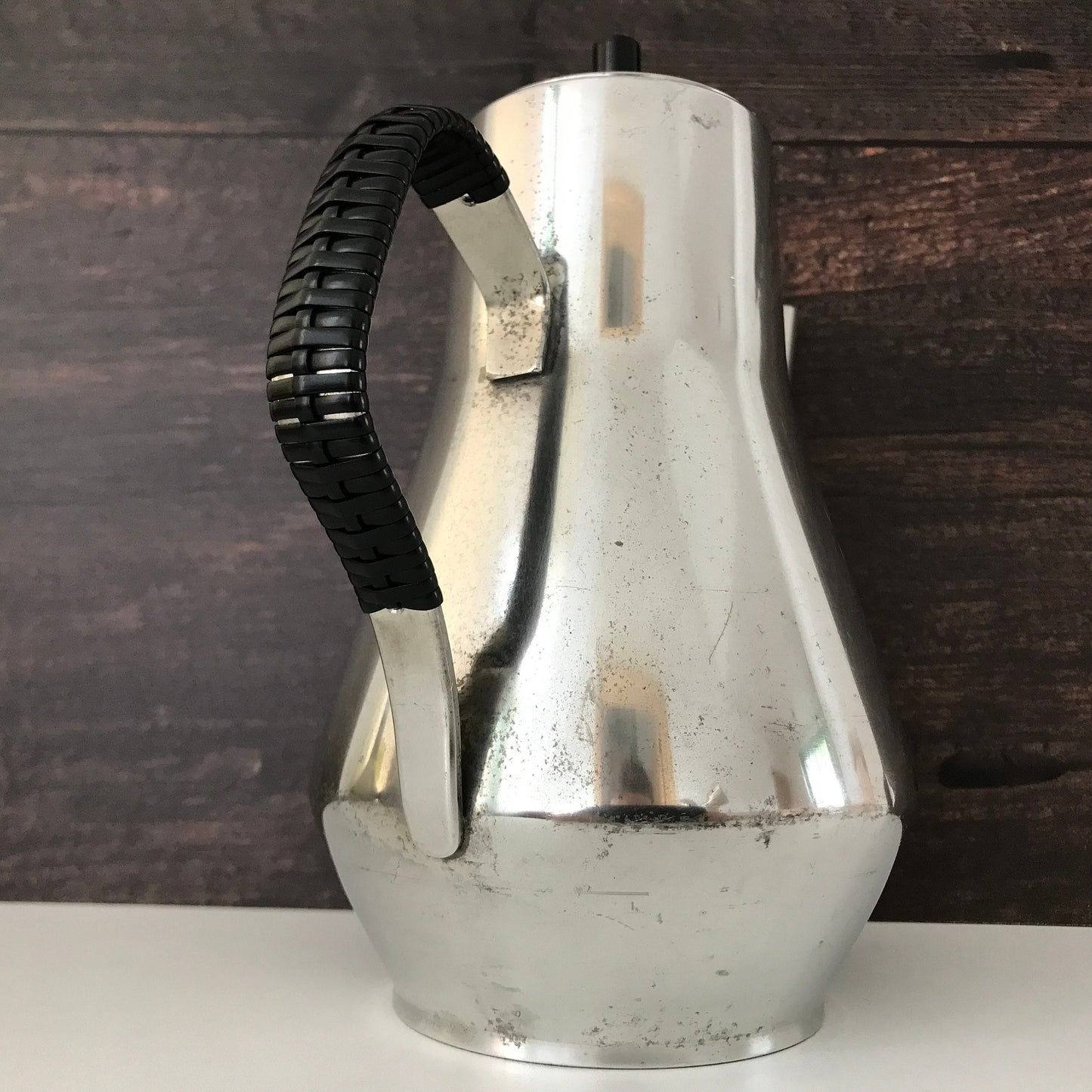 Brodrene Mylius Norwegian Pewter Coffee Pot Jug 1950s Scandi Mid Mod Design