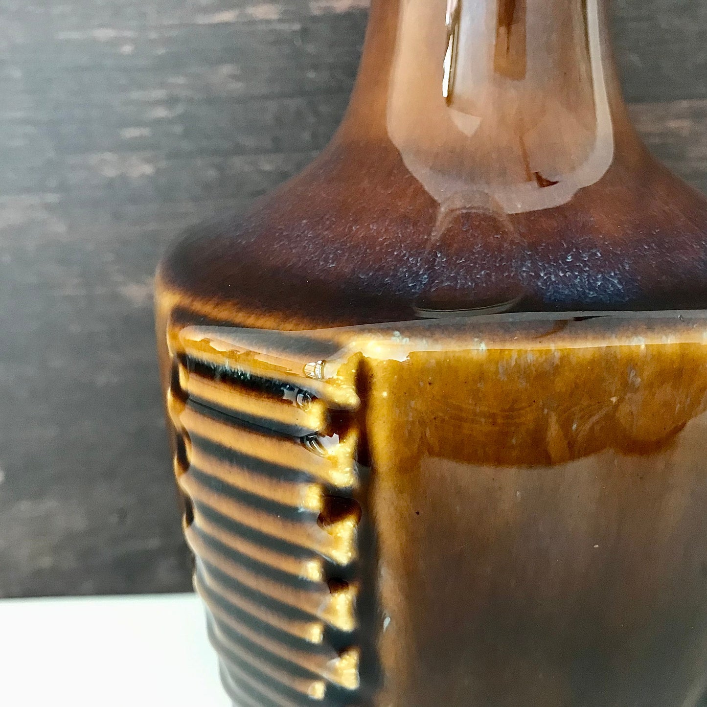 Soholm Pottery Caramel Amber Danish Table Lamp 1960s Retro Scandinavian 1025 (4)