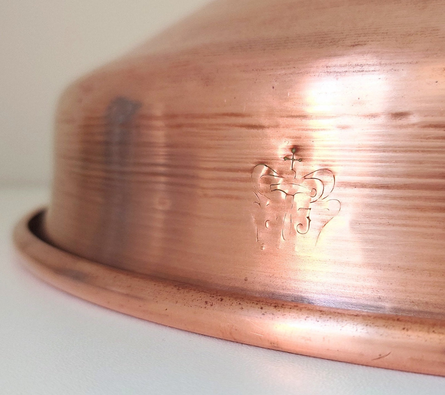 Danish Solid Copper Industrial 1960s Pendant Lamp Ceiling Light Scandinavian Retro