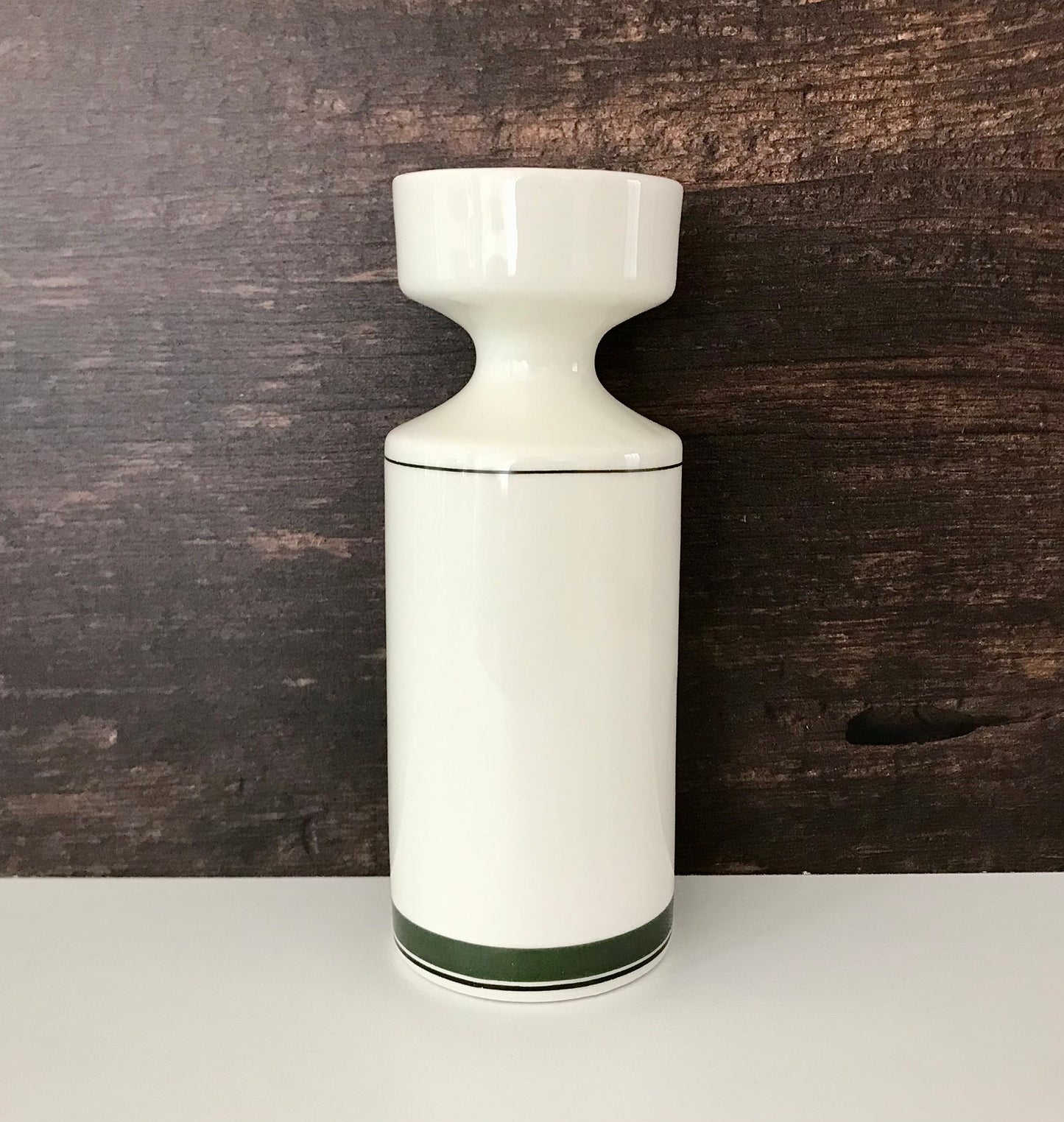 Figgjo White Norwegian Ceramic Bud Vase Scandinavian Vintage Pottery