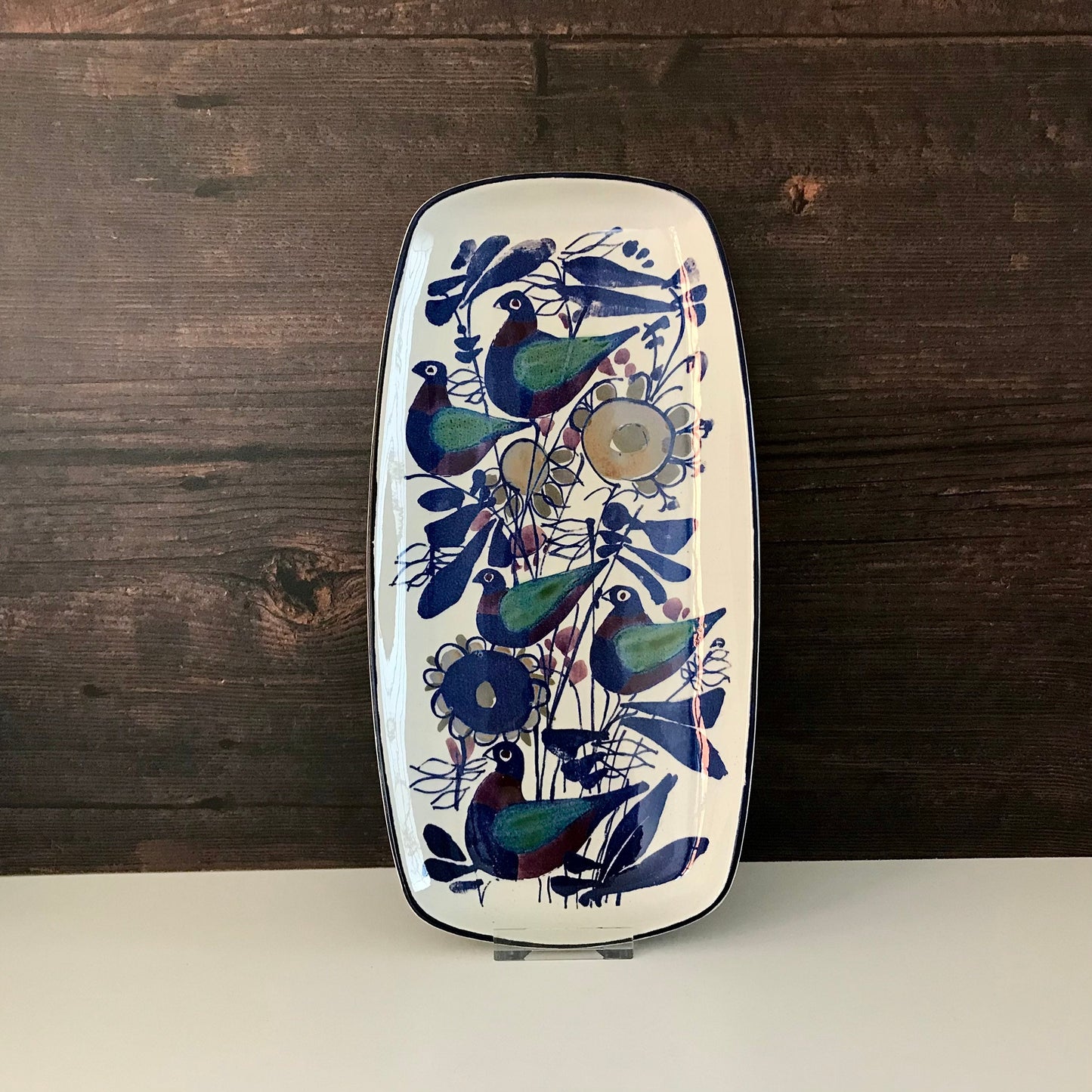 Royal Copenhagen Tenera Blue Birds Danish Ceramic Dish Scandinavian Pottery