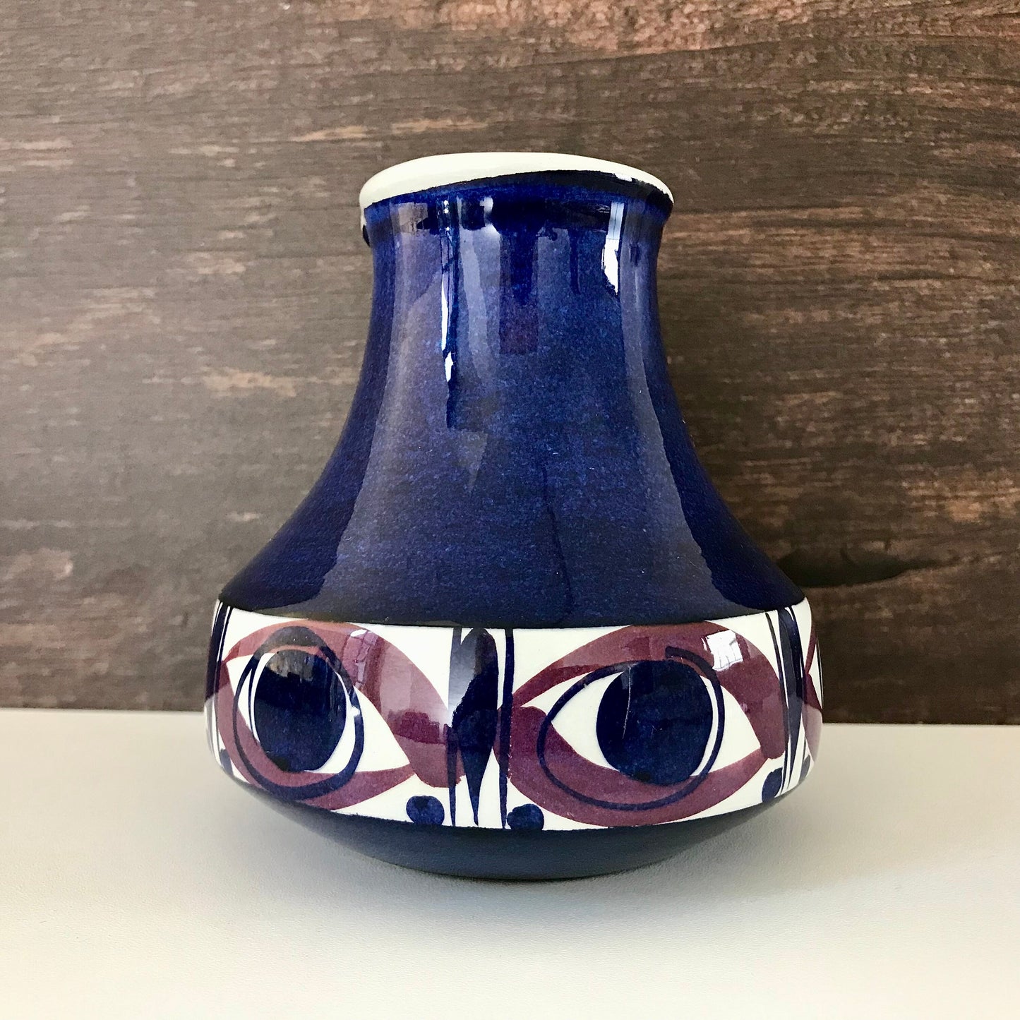 Royal Copenhagen Tenera Danish Vase Jug Purple Blue Ceramic Scandinavian Pottery Vintage