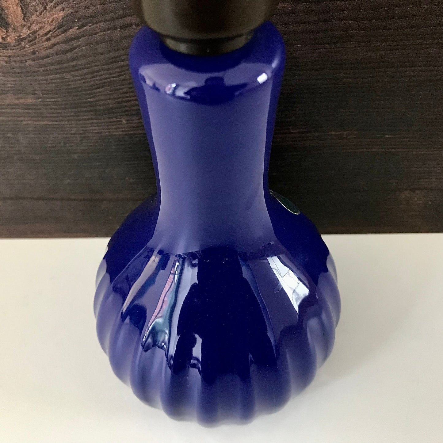 Vintage Swedish Blue Ceramic Table Lamp 1960s 1970s Alingsas Pottery