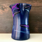 Knabstup Pottery Blue Pink Danish Ceramic Bud Vase Scandinavian