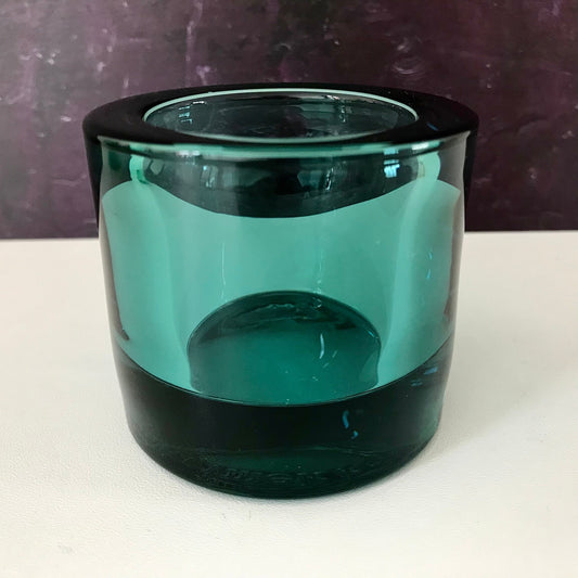 Iittala Kivi Glass Candle Tealight Holder Green Votive Finnish Design