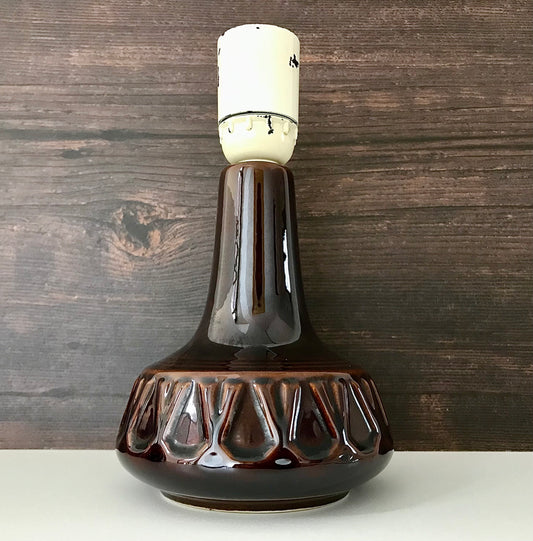 Soholm Pottery Brown Danish Ceramic Table Lamp 1970s 1202