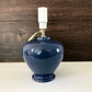 Vintage Pottery Danish Lene Bjerre Blue Ceramic Table Lamp Retro