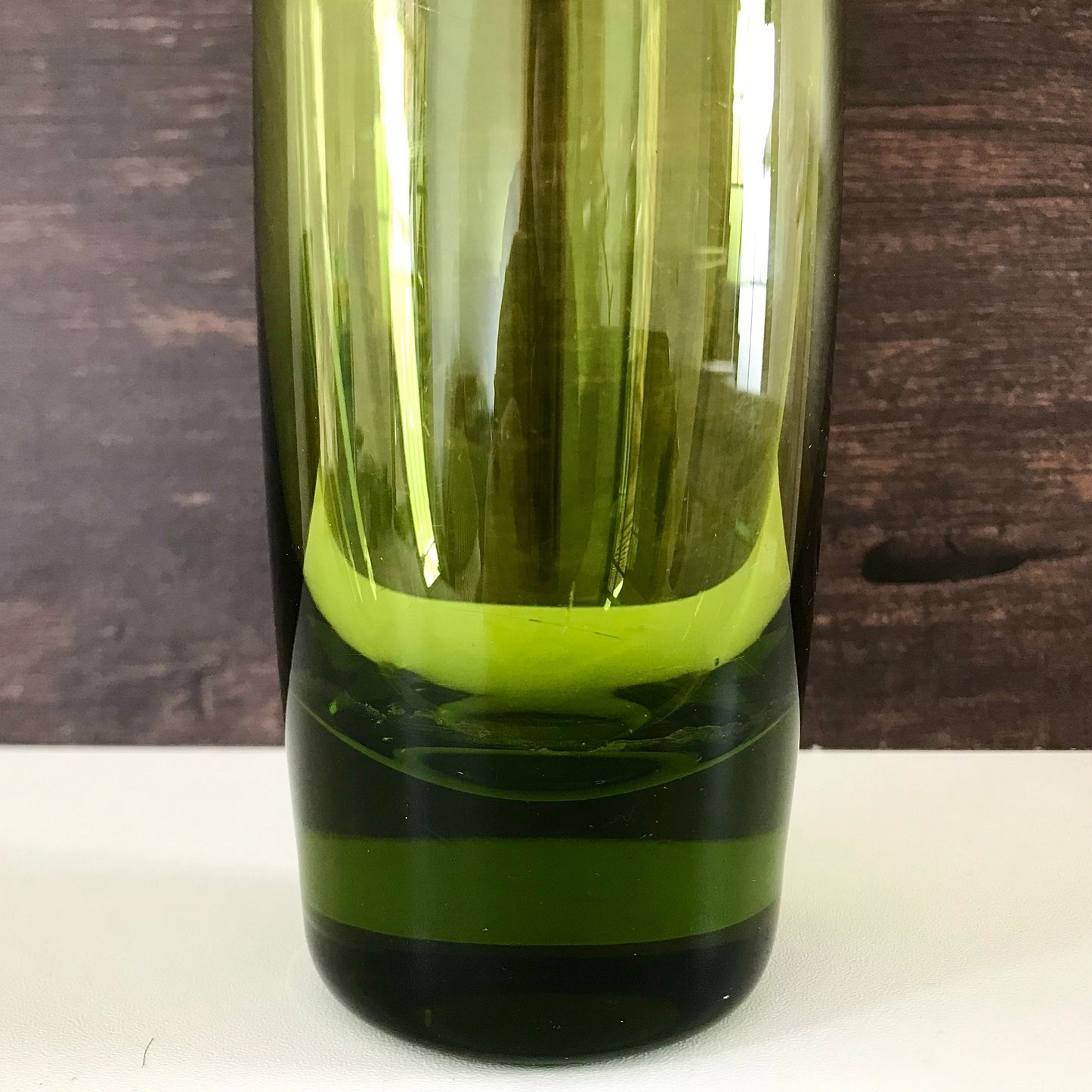 Holmegaard Danish Green Glass Vase Retro Scandinavian Modern