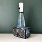 Soholm Blue Danish Ceramic Table Lamp Vintage 1960s Retro Scandinavian Light 1095