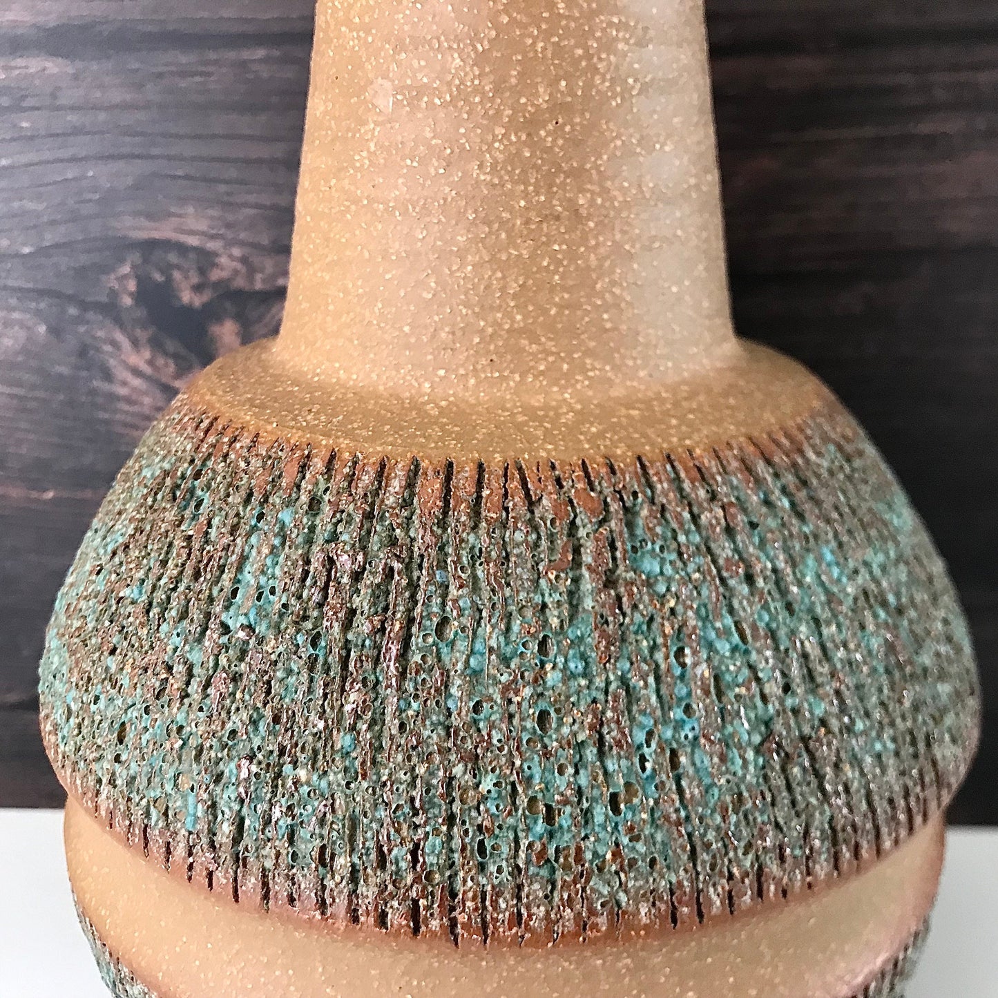 Soholm Danish Sea Green Ceramic Table Lamp 1960s Scandi 3072