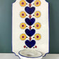 Knabstrup Danish Blue Wall Candle Holder Sconce Traditional Scandi Folk Art 1960s 1970s