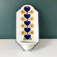 Knabstrup Danish Blue Wall Candle Holder Sconce Traditional Scandi Folk Art 1960s 1970s