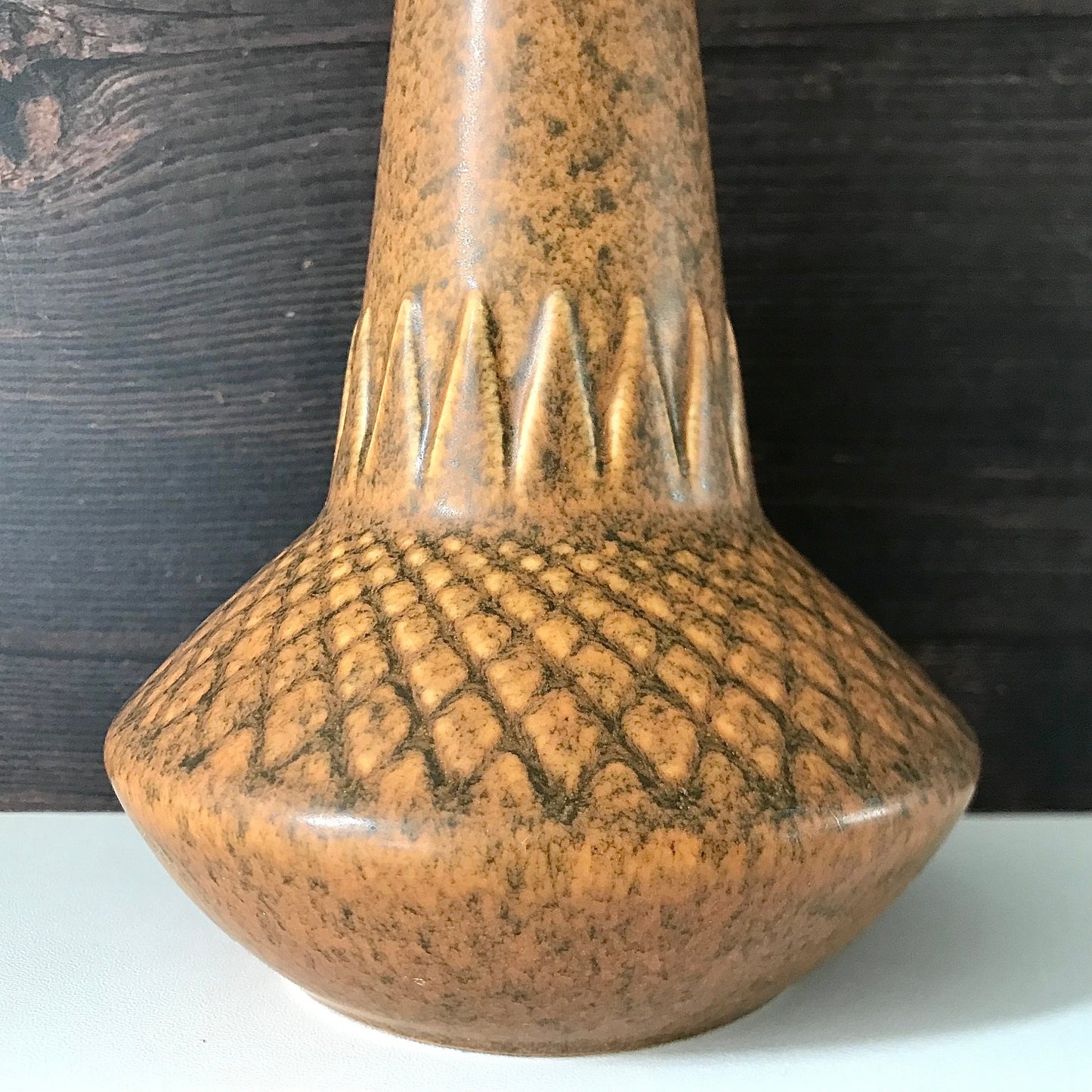 Soholm Pottery Orange Danish Ceramic Table Lamp Light 926