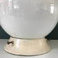 Vintage British Opal White Glass Ball Flush Ceiling Lamp Light 1950s 1960s - UK ONLY