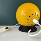 Danish Frandsen Yellow Ball Table Lamp 1970s Retro Light Atomic Era