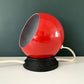 Danish Frandsen Ball Table Lamp Red Enamel 1970s Vintage Retro Light Atomic Era