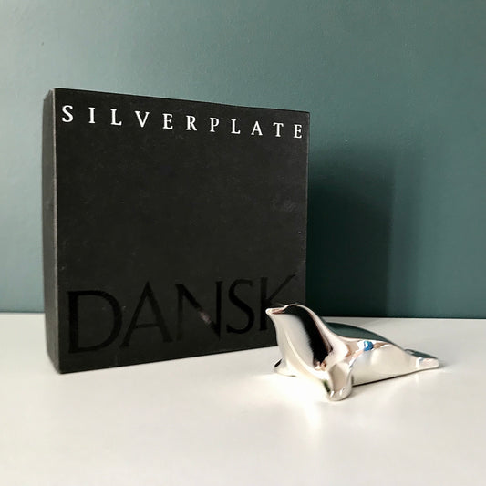Dansk Designs Boxed Silver Plated Seal Paperweight Danish Swedish Vintage Gifts Presents Office
