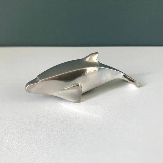 Dansk Designs Silver Dolphin Paperweight Danish Swedish Office Presents Work Gifts 2