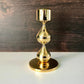 Asmussen 2 Drop Danish Gold Plated Candle Stick Holder 1970s Hamlet