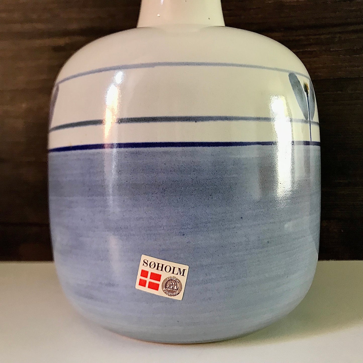 Soholm Blue White Danish Ceramic Table Lamp 1226