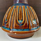 Soholm Amber Blue Danish Ceramic Table Lamp Mid Mod Light 1013